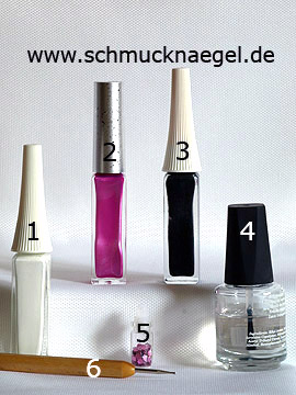 Produkte für das Motiv mit Pailletten in lila und Nailart Liner - Nailart Liner, Pailletten, Spot-Swirl