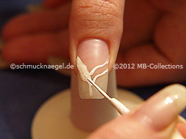 Nailart Liner in der Farbe weiß