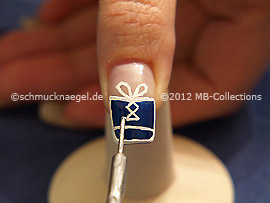 Nailart Liner in der Farbe silber