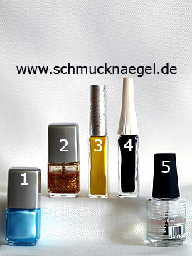 Produkte für das Sommer Strand Motiv mit Nailart Liner - Nagellack, Nailart Liner