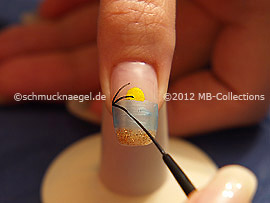 Nailart Liner in der Farbe schwarz