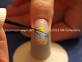 Nailart Liner in der Farbe schwarz