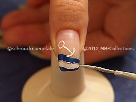 Nailart Liner in der Farbe silber-glitter