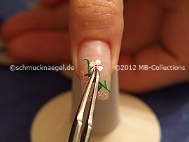 Blumensticker und Pinzette