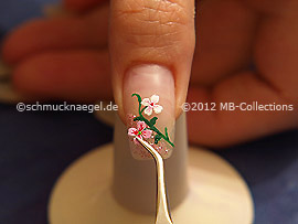 Blumensticker und Pinzette