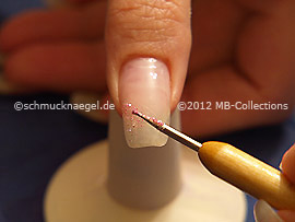 Glitter-Pulver in der Farbe rosa
