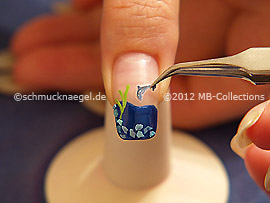 3D Delfin Nail Sticker und Pinzette