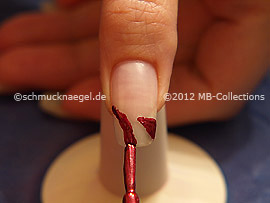 Nagellack in der Farbe kupfer
