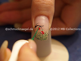 Nailart Liner in der Farbe grün