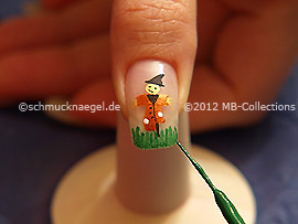 Nailart Liner in der Farbe grün