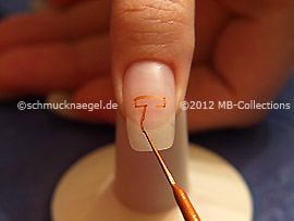 Nailart Liner in der Farbe braun