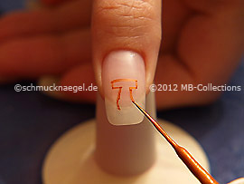 Nailart Liner in der Farbe braun