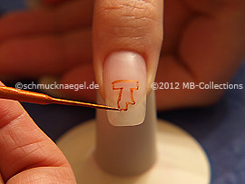 Nailart Liner in der Farbe braun