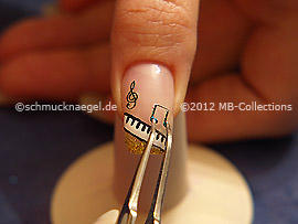 Nailart Sticker mit Musiknoten