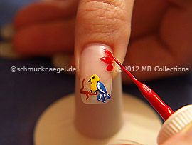 Nailart Liner in der Farbe rot