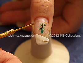 Nailart Liner in der Farbe gold-glitter