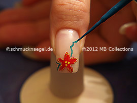 Nailart Liner in der Farbe dunkelgrün