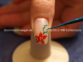 Nailart Liner in der Farbe dunkelgrün