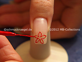 Nailart Liner in der Farbe rot