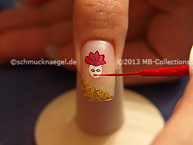 Nailart Liner in der Farbe rot