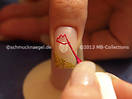 Nailart Liner in der Farbe pink