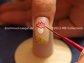 Nailart Liner in der Farbe pink