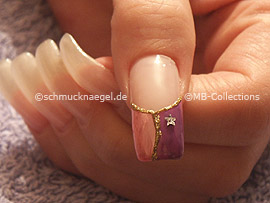 Nailart Liner in der Farbe gold-glitter