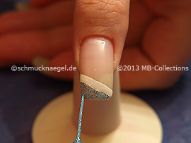 Nailart Liner in der Farbe türkis-glitter