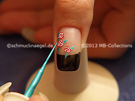 Nailart Liner in der Farbe türkis