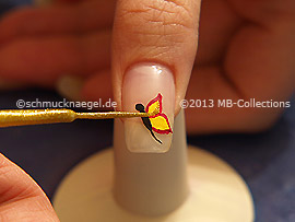 Nailart Liner in der Farbe gold-glitter