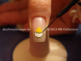 Nailart Liner in der Farbe schwarz