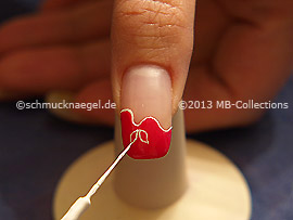 Nailart Liner in der Farbe weiß