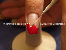 Nailart Liner in der Farbe weiß