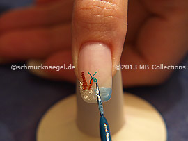 Nailart Liner in der Farbe dunkelgrün