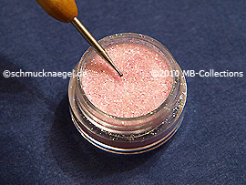 Glitter-Pulver in rosa