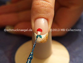 Nailart Liner in der Farbe dunkelgrün