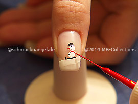 Nailart Liner in der Farbe rot