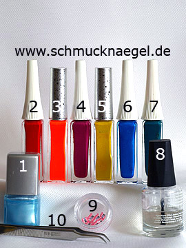 Produkte für das Regenbogen Motiv mit Fimo Schmetterling - Nagellack, Nailart Liner, Fimo-Tiere