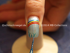 Nailart Liner in der Farbe dunkelgrün