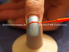 Nailart Liner in den Farben rot, orange, pink, gelb und blau