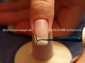 Nailart Liner in der Farbe dunkelgrün