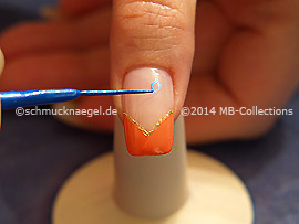 Nailart Liner in den Farben blau und rot