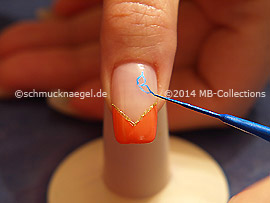 Nailart Liner in den Farben blau und rot