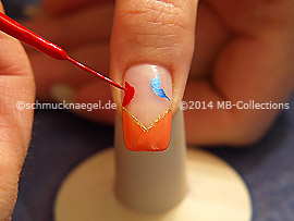 Nailart Liner in den Farben blau und rot