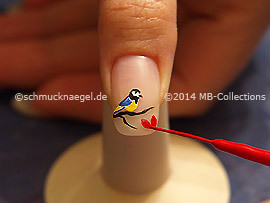 Nailart Liner in der Farbe rot