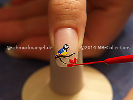 Nailart Liner in der Farbe rot