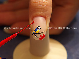 Nailart Liner in der Farbe rot