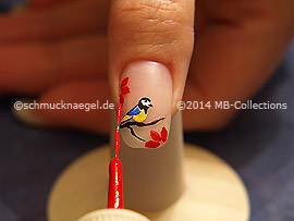 Nailart Liner in der Farbe rot