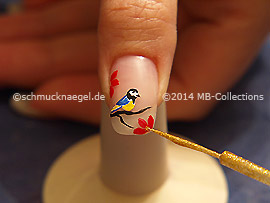 Nailart Liner in der Farbe gold-glitter