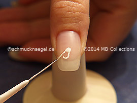 Nailart Liner in der Farbe weiß